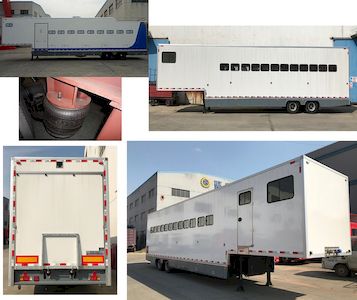 Tianshun  CHZ9200XYM Horse transport semi-trailer