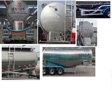 Zhengchi  JJD9406GFLL Aluminum alloy medium density powder material transportation semi-trailer