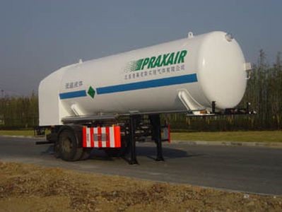 Zhongqi brand automobiles ZQZ9240GDY Low temperature liquid transport semi-trailer