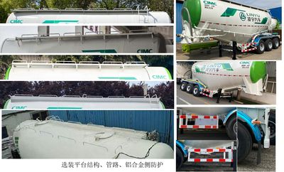 Lingyu  CLY9400GFL6 Medium density powder material transportation semi-trailer