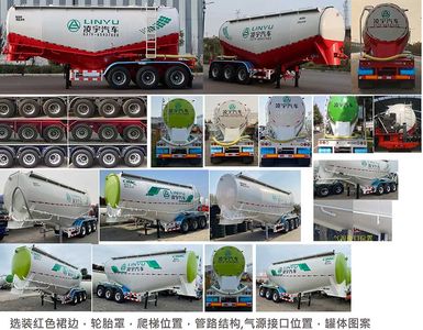 Lingyu  CLY9400GFL6 Medium density powder material transportation semi-trailer