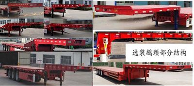 Fuyuan Da brand automobiles FVD9400TDP Low flatbed semi-trailer