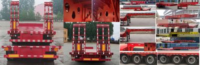 Huaxing Jiangshan brand automobiles SMW9402TDP Low flatbed semi-trailer