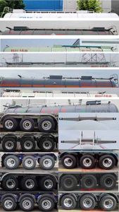 Lingyu  CLY9400GFW19 Tank transport semi-trailer for corrosive substances