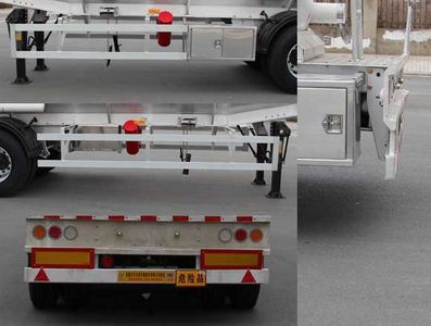 Kaile  AKL9408GRYA Aluminum alloy flammable liquid tank transport semi-trailer