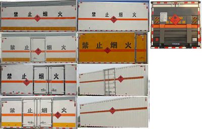 Jiangte brand automobiles JDF5070XRQHFC5 Flammable gas box transport vehicle