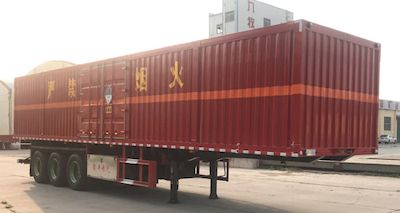 Junwang  WJM9400XZW Miscellaneous dangerous goods box transport semi-trailer