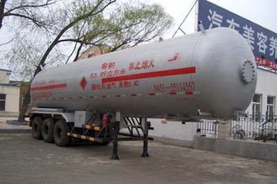 Jiancheng JC94010GYQLiquefied gas semi trailer transport vehicle