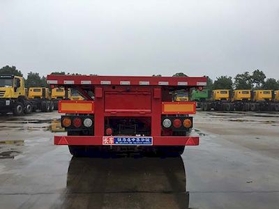 Huajun  ZCZ9401ZZXPHJG Flat dump semi-trailer