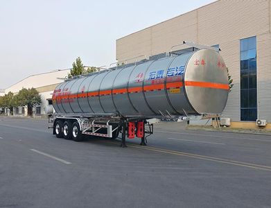 Zhengkang Hongtai brand automobiles HHT9405GRYE Aluminum alloy flammable liquid tank transport semi-trailer