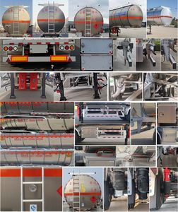 Zhengkang Hongtai brand automobiles HHT9405GRYE Aluminum alloy flammable liquid tank transport semi-trailer