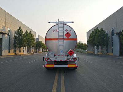 Zhengkang Hongtai brand automobiles HHT9405GRYE Aluminum alloy flammable liquid tank transport semi-trailer