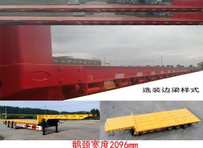 Xinchangji brand automobiles ACJ9401TDP Low flatbed semi-trailer