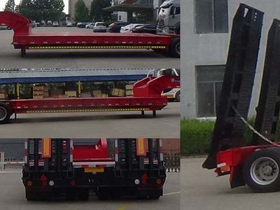 Zhongqi Aerospace Brand Automobile HTM9400TDPXZ Low flatbed semi-trailer