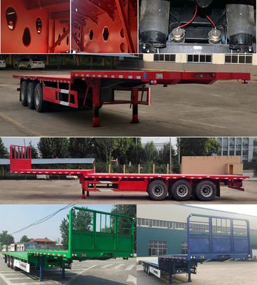 Huaxing Jiangshan brand automobiles SMW9400TPBE Flat transport semi-trailer