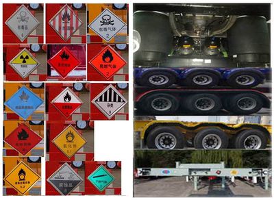 Kaile  AKL9404TWY Transport semi-trailer of dangerous goods tank frame