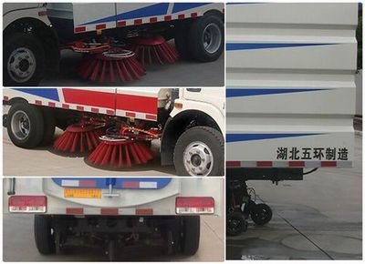 Huatong brand automobiles HCQ5081TSLDFA Road sweeper