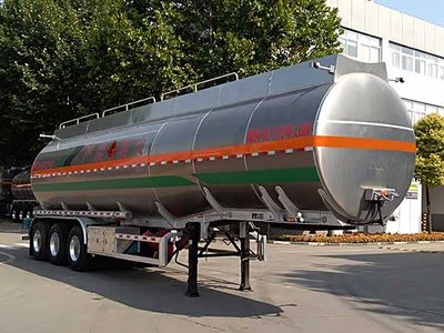 Lingyu  CLY9401GRYQ2 Aluminum alloy flammable liquid tank transport semi-trailer