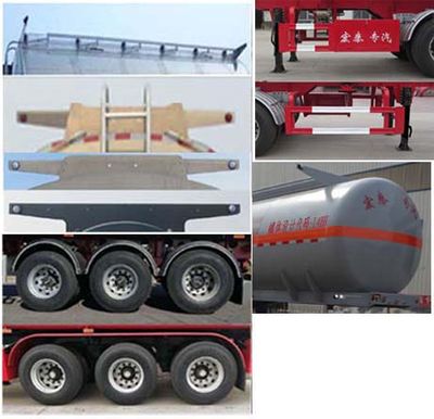 Zhengkang Hongtai brand automobiles HHT9405GRYC Flammable liquid tank transport semi-trailer