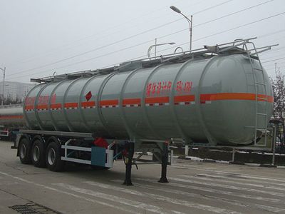 Lingyu  CLY9408GRYP Flammable liquid tank transport semi-trailer