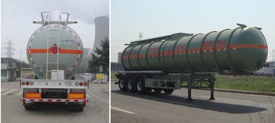 Lingyu  CLY9408GRYP Flammable liquid tank transport semi-trailer