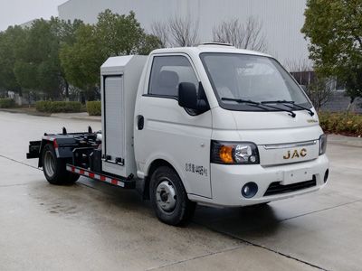 Jianghuai brand automobilesHFC5040ZXXEV2ZPure electric detachable garbage truck with carriage