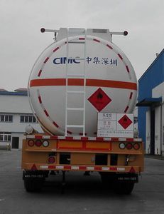 CIMC ZJV9403GRYSZA Flammable liquid tank transport semi-trailer