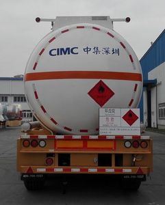 CIMC ZJV9403GRYSZA Flammable liquid tank transport semi-trailer