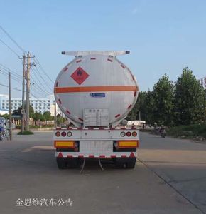 Cheng Liwei  CLW9403GRYA Aluminum alloy flammable liquid tank transport semi-trailer