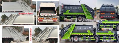 Huatong brand automobiles HCQ5168ZYSEQ6 Compressed garbage truck