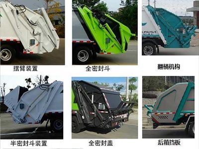 Jinlong  XMQ5090ZYSBEVLD Pure electric compression garbage truck