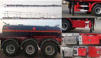 Jining Hongtai brand automobiles NHT9409GRY Flammable liquid tank transport semi-trailer