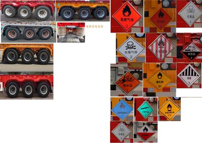 Tianjun Dejin brand automobiles TJV9400TWYG Transport semi-trailer of dangerous goods tank frame