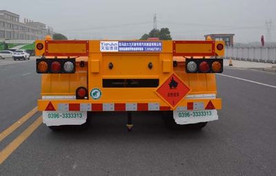 Tianjun Dejin brand automobiles TJV9400TWYG Transport semi-trailer of dangerous goods tank frame