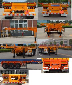 Tianjun Dejin brand automobiles TJV9400TWYG Transport semi-trailer of dangerous goods tank frame