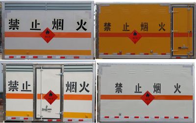 Jiangte brand automobiles JDF5020XRQNJ5 Flammable gas box transport vehicle