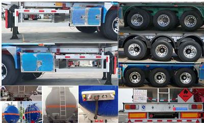 Mastercard SDW9405GRYB Aluminum alloy flammable liquid tank transport semi-trailer