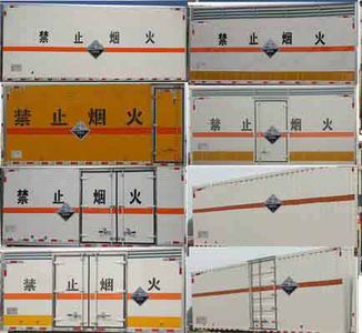 Huatong brand automobiles HCQ5041XFWJX6 Corrosive goods box transport vehicle