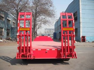 Huanda  BJQ9380TDP Low flatbed semi-trailer