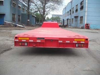 Huanda  BJQ9380TDP Low flatbed semi-trailer