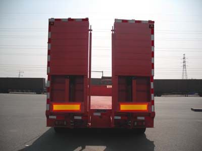 Huanda  BJQ9380TDP Low flatbed semi-trailer