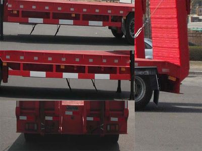 Huanda  BJQ9380TDP Low flatbed semi-trailer