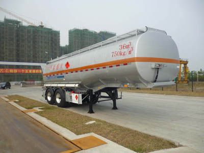 CIMC ZJV9351GRYSZ Flammable liquid tank transport semi-trailer