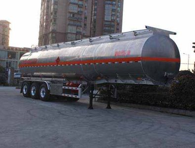 Wanqi Automobile CTD9404GYY Aluminum alloy oil transport semi-trailer