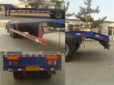 Taicheng  LHT9352TDP Low flatbed semi-trailer