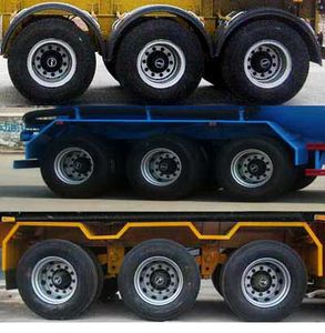 Huayue Xing brand automobiles FNZ9401GFLD Low density powder material transportation semi-trailer