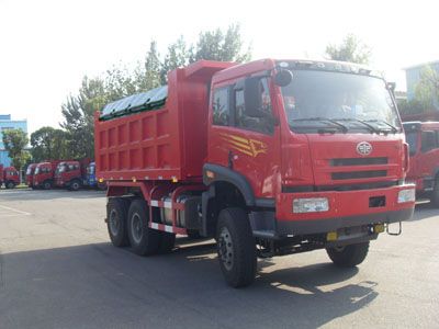 Jiefang Automobile CA3250P1K15L2T1EA80 Flat head diesel dump truck