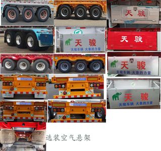 Tianjun Dejin brand automobiles TJV9400TJZN Container transport semi-trailer