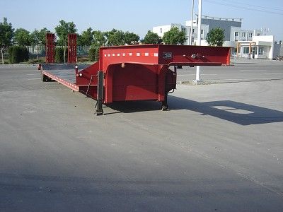 Jijun brand automobiles HJT9260TDP Low flatbed transport semi-trailer