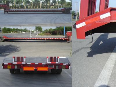 Jijun brand automobiles HJT9260TDP Low flatbed transport semi-trailer